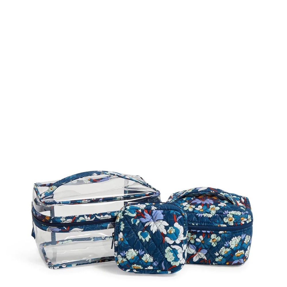 3 piece Vera Bradley Cosmetic Set Floral Bursts - Picture 2 of 4